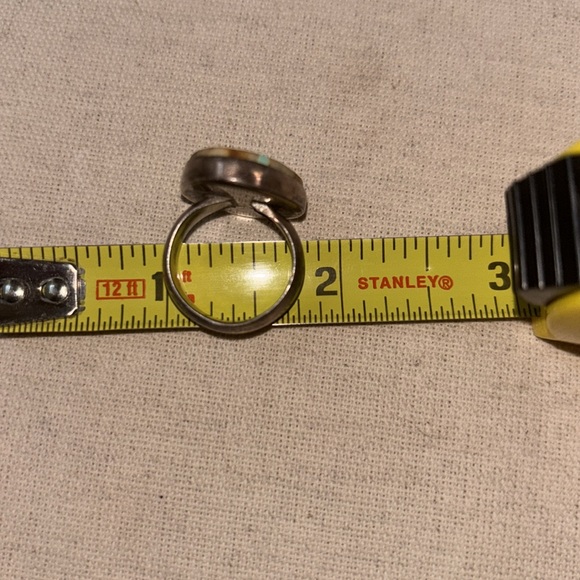 Vintage Navajo Royston Boulder Ribbon Turquoise Sterling Silver by Mike Smith - Picture 14 of 16